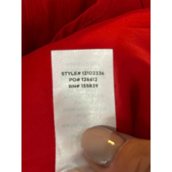 NWT Lulus Red V-Neckline Tied Back Maxi Dress Size Large - Picture 8 of 10